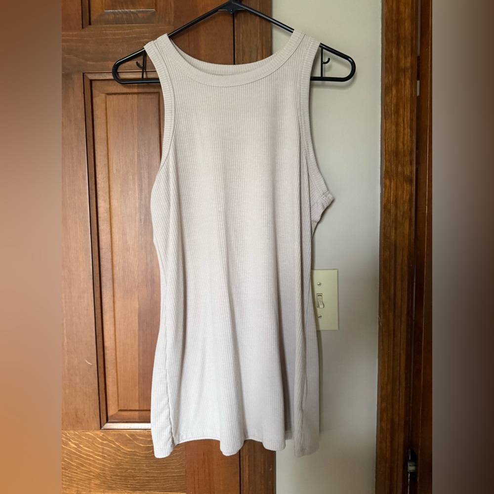 torrid Ribbed Tank Top in Light Beige